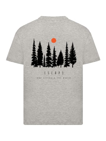 F4NT4STIC T-Shirt Escape Discover the World Forest in grau meliert
