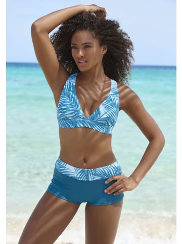 LASCANA ACTIVE Bikini-Hotpants in petrol bedruckt