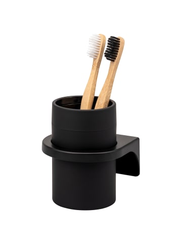 bremermann Zahnputzbecher Bad-Serie SAVONA Softtouch inkl. Wandhalter 9 x 11 x 9 cm (B/H/T)