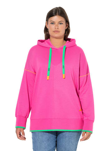 LAURASØN Sweatshirt in neon fuchsia