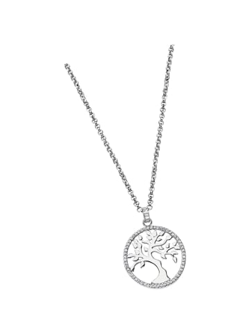 LOTUS silver Lebensbaum Halskette 925 Sterling Silber ca. 42cm weiß, silber