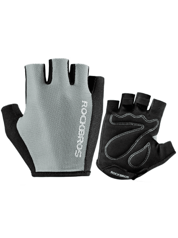 Rockbros Fahrradhandschuhe atmungsaktiv Grau