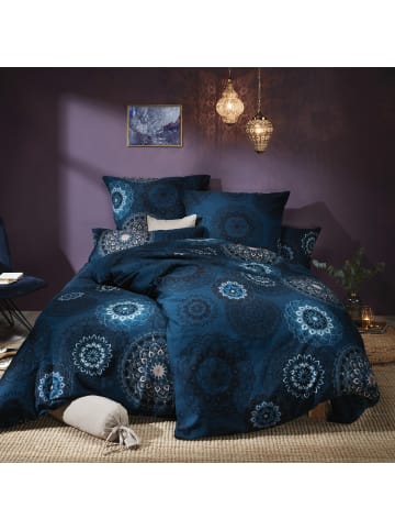 Erwin Müller Edel Flanell Bettwäsche Sparpaket 4-teilig in dunkelblau