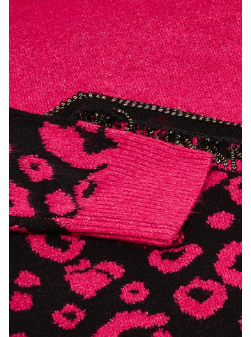 IMANE Strickpullover in Pink Schwarz