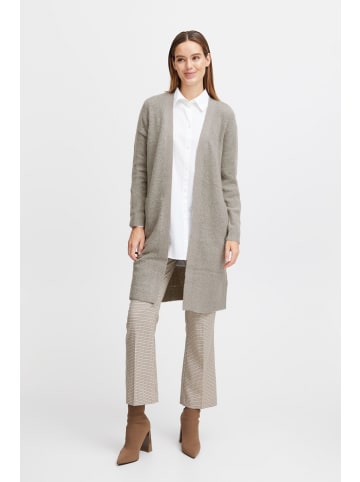 b. young BYMIRELLE LONG CARDIGAN 3 - KNIT Regular fit in Mid Grey Melange