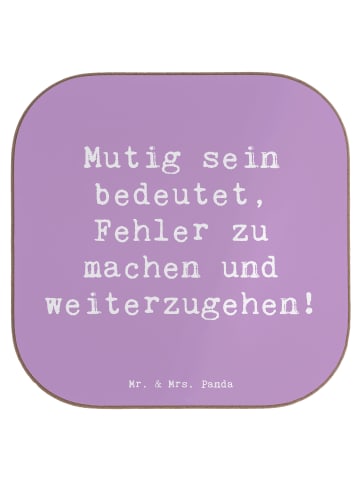 Mr. & Mrs. Panda Untersetzer für Gläser Spruch Fehler machen Ler... in Lavendeltraum