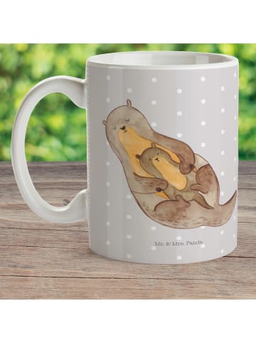 Mr. & Mrs. Panda Plastikbecher Otter Kind ohne Spruch in Grau Pastell