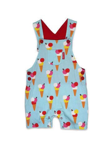 Toby Tiger Latzhose mit Eiswaffel Print in blau
