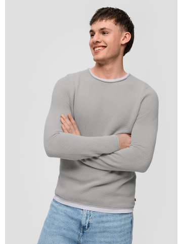 QS Strickpullover langarm in Grau