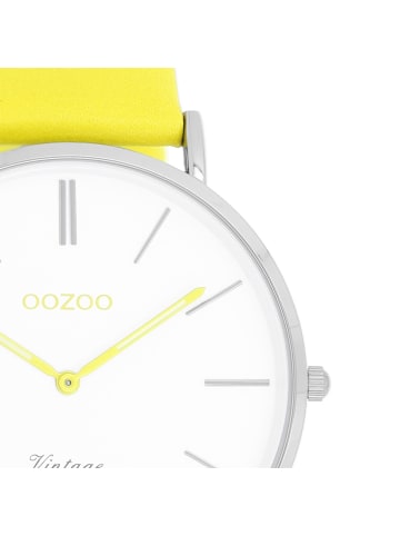Oozoo Armbanduhr Oozoo Vintage Series gelb groß (ca. 40mm)