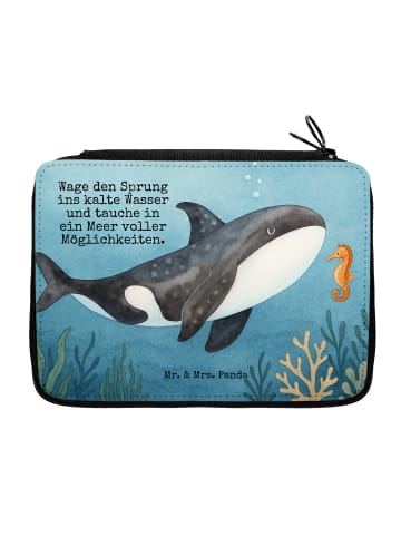Mr. & Mrs. Panda Menschrmäppchen Orca Design mit Spruch in Weiß