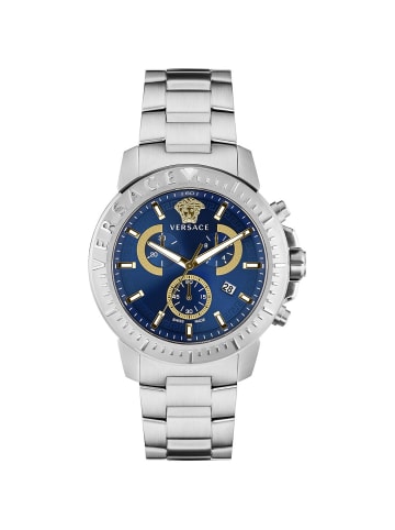 Versace Versce Herren Armbanduhr NEW CHRONO Chronograph 45 mm VE2E00721 in silber