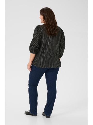 KAFFE curve Bluse langarm KCluisa Regular fit in Black Deep