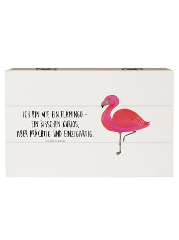 Mr. & Mrs. Panda Aufbewahrungsbox Flamingo Classic mit Spruch in Weiß