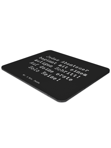Mr. & Mrs. Panda Mousepad Spruch Alleine Reisen Unternehmen mit ... in Schwarz