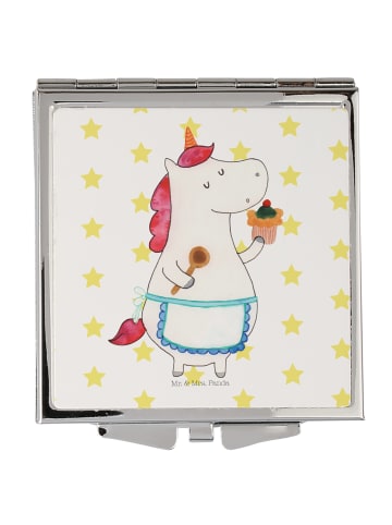 Mr. & Mrs. Panda Kosmetikspiegel Einhorn Küche ohne Spruch in Weiß