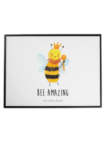 Mr. & Mrs. Panda schreibtischunterlage Biene König mit Spruch in Weiß