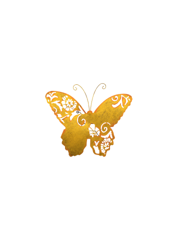 möbel-direkt Wanddekoration Butterfly in goldfarben