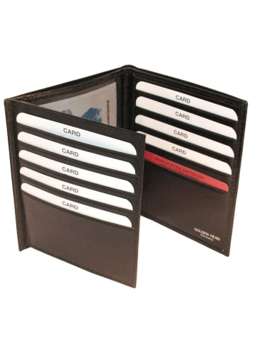 Golden Head Colorado Geldbörse RFID Leder 10 cm schwarz