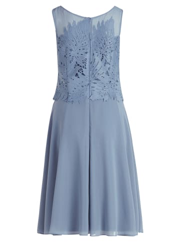 Vera Mont Chiffonkleid mit Stickerei in Bluish Grey