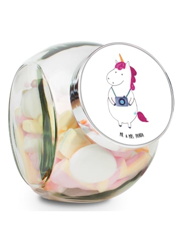 Mr. & Mrs. Panda Kaffeedose Einhorn Fotograf ohne Spruch in Weiß