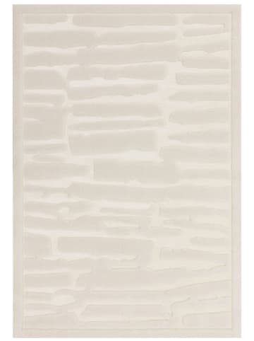 KADIMA DESIGN Teppich Strukturgewebe, 3D-Effekt, Abstrakt, Elfenbein, weich