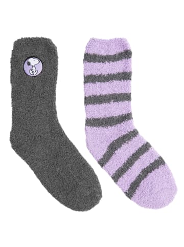 Snoopy 2er Pack The Peanuts Snoopy Kuschelsocken in Mehrfarbig