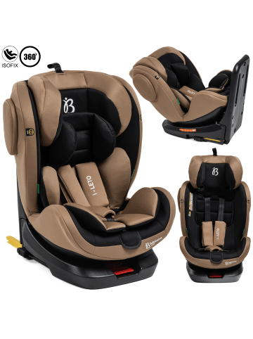 BeBelissimo Kindersitz I-SIZE 40-150 cm, 360, Kinderautositz - Leto in Beige