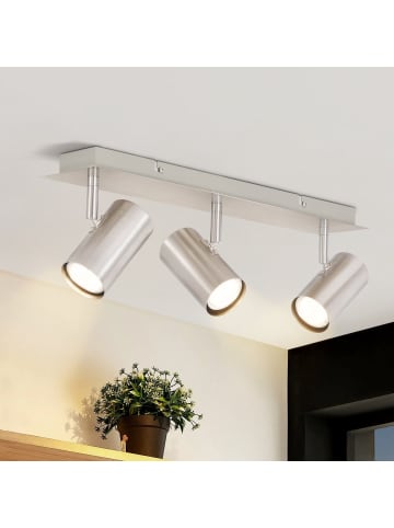 ZMH Deckenleuchte in Nickel 3-flammige GU10 schwenkbar Modern Deckenspots