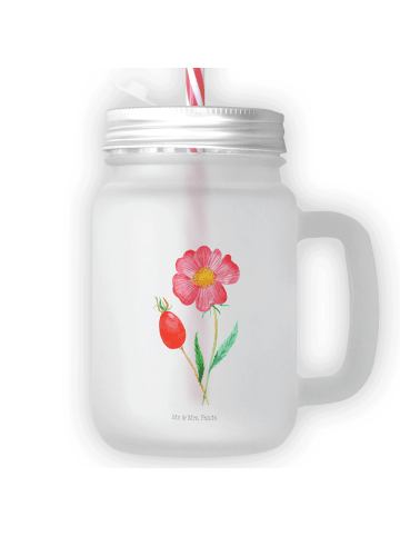 Mr. & Mrs. Panda Glas Blume HageRundunge ohne Spruch in Transparent