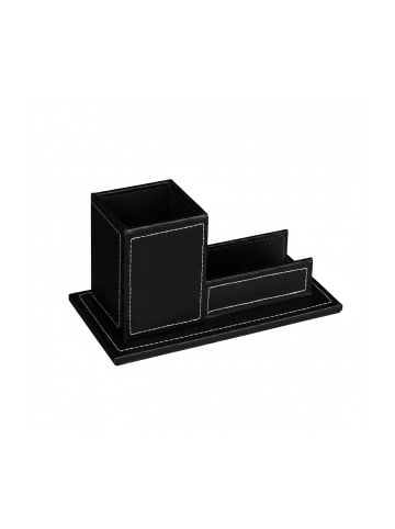 relaxdays Schreibtisch Organizer "Visitenkarten" in Schwarz