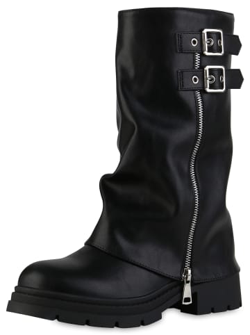 VAN HILL Bikerstiefel Harper in Schwarz