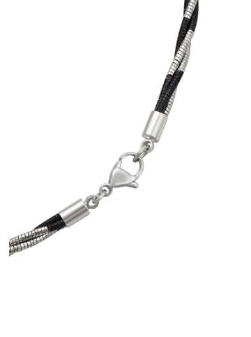 faina Women Necklace in Black Silver
