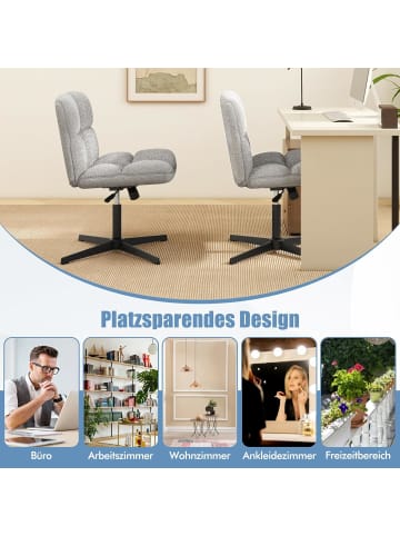 COSTWAY Schneidersitz Stuhl in Grau