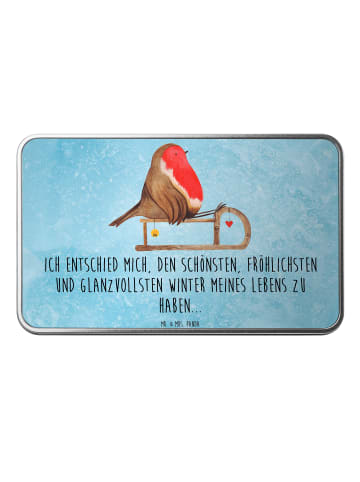 Mr. & Mrs. Panda Aufbewahrungsdose Metall Rotkehlchen Schlitten ... in Eisblau