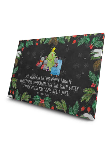 Mr. & Mrs. Panda Advents-Teekalender Weihnachten Smörle mit Spruch in Kreidetafel