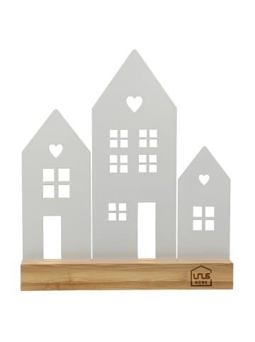 UNUS Aufsteller Häuser Stadt in Weiß