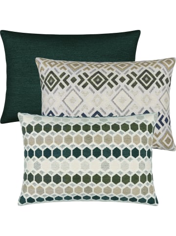 Erwin Müller Jacquard Kissenhülle 3er-Pack York in petrol