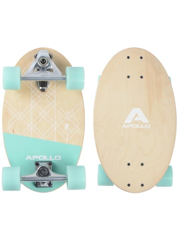 Apollo Mini-Longboard " Barrel Board " in Savaii - holz/türkis