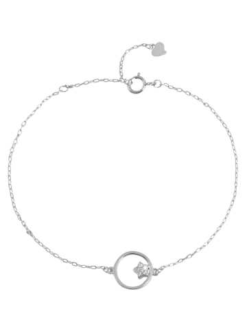 Adeliás Damen Armband – Stern aus 925 Silber mit Zirkonia 17+3 cm in silber