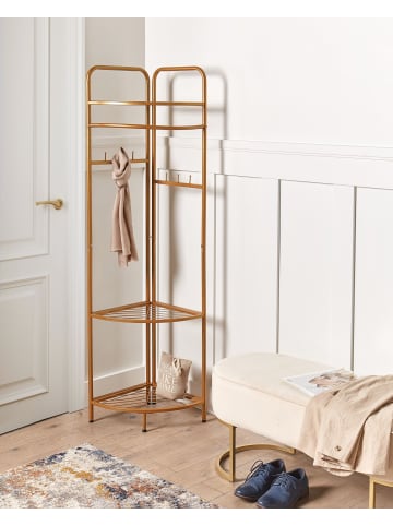 Beliani Kleiderständer LAWTON in Gold - (W) 53 x (H) 160 x (L) 37 cm