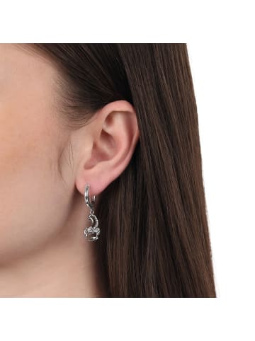 Amor Creolen Edelstahl in Silber