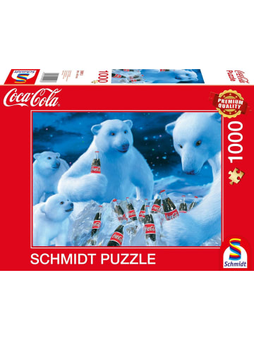 Schmidt Spiele Coca Cola Puzzle 1000 Teile. Motiv Polarbären | Erwachsenenpuzzle Coca Cola