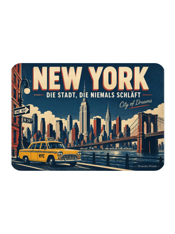 Mr. & Mrs. Panda Pinnwand Magnet Skyline ikonisch Design mit Spruch in Weiß