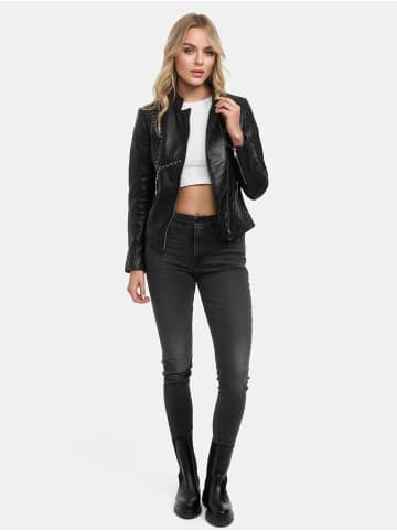 Tazzio Lederjacke "F514" - in Schwarz