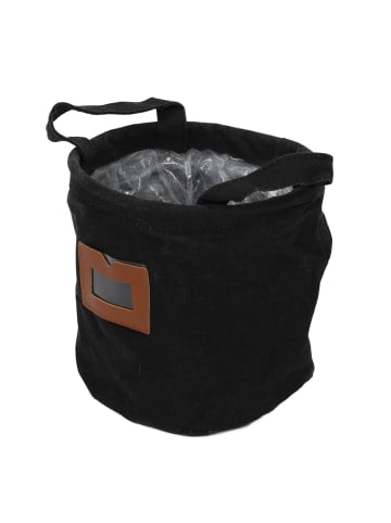 Home&Styling Collection Materialkorb mit Fenster und Griffen in Schwarz, Ø 16 cm