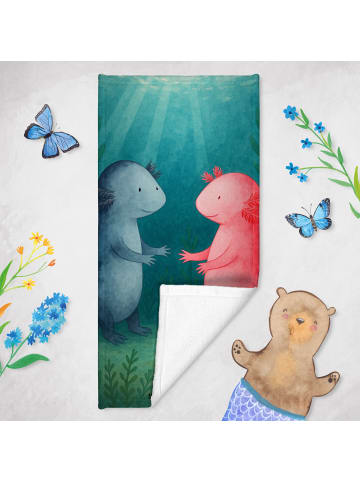 Mr. & Mrs. Panda Strandlaken Axolotl Liebe Design ohne Spruch in Weiß