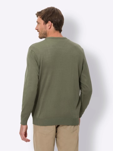 Sieh an! Pullover in khaki-gemustert