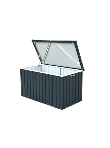 VCM  Metall Garten Gerätebox Kiste Kissenbox 585 L in Anthrazit