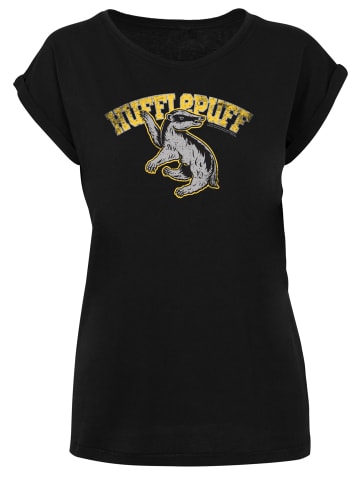 F4NT4STIC T-Shirt Harry Potter Hufflepuff Sport Emblem in schwarz